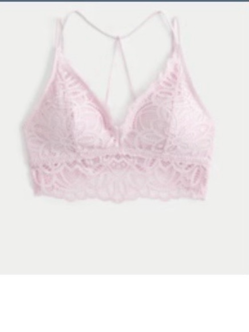 Hollister Crochet-Style Lace Bralette - Petal Pink